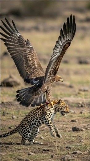 Strong Eagle Captures Cheetah and Flies to Nest! #wildlife