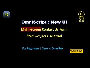 40 Multi-Screen Contact Us Form Using OmniScript | Access Previous Step Data | Real-Time Use Case
