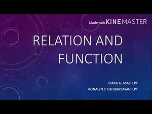MMW & CALCULUS - FUNCTION and RELATION
