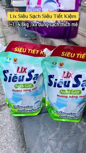 Nước giặt Lix siêu sạch siêu tiết kiệm - mua 1 1 4kg giá 1xx