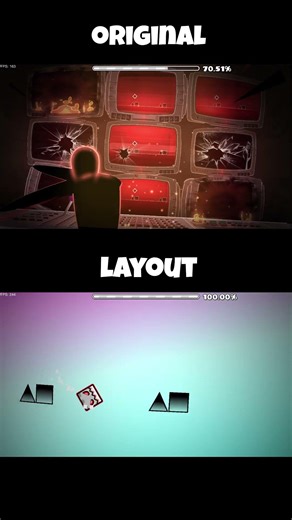 rage quit layout vs original geometry dash 2.2 #shorts #gd #geometrydash #viral