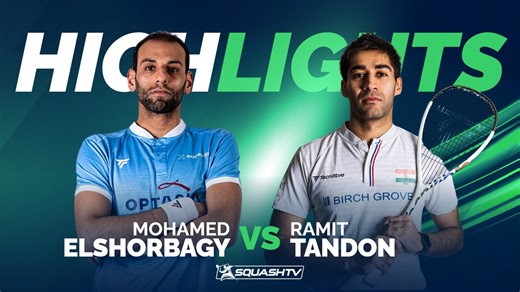 In a high-quality clash, England's Mohamed Elshorbagy took on India's Ramit Tandon yesterday for a spot in the quarter finals of the CIB Egyptian Open 2024 🔥 With plenty of skill on show, who would come out on top in this one? | PSA Squash Tour