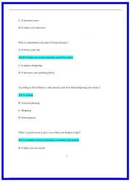 Dave Ramsey Test Review Chapter 10 Questions and Answers Latest Version Already Passed343 636x882