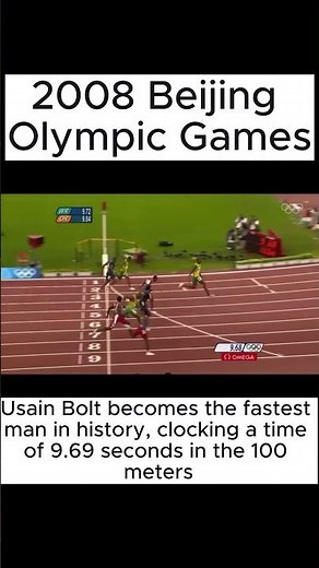 Usain Bolt Breaks the 100m World Record in Beijing 2008