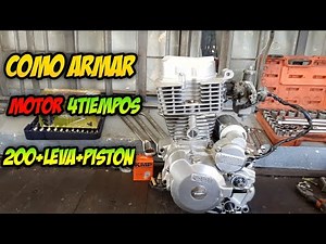 COMO ARMAR MOTOR 4 TIEMPOS 200cc mejorado👿 al detalle + leva cruzada + pistón