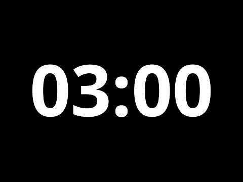 3 Minute Timer 4K⏱️ | 180 Second Countdown (No Music, Black Screen)