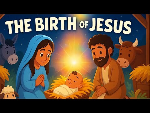 The Birth of Jesus | Bible Story for Kids | Animated Nativity Cartoon 🌟👶🏽🕊️