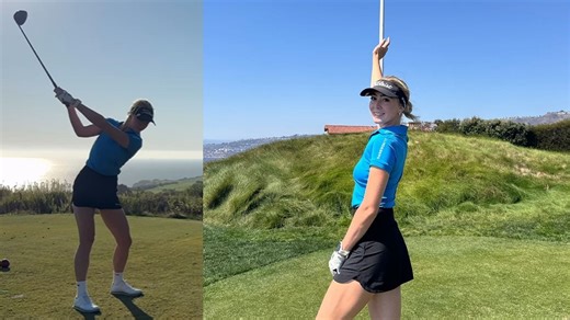 Grace Charis shows off her golf swing in new IG story