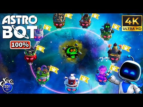 ASTRO BOT - Vicious Void Galaxy 100% Walkthrough + Secret Final Level (All Bots Rescued) DLC