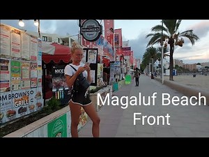 Magaluf - Mallorca - Beach Front Tour, 4K 60fps