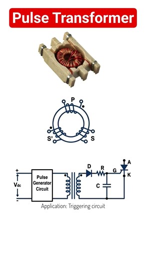 Pulse transformer construction and application circuit