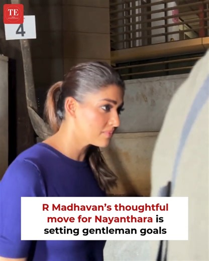 #RMadhavan being the perfect gentleman – holds the door for #Nayanthara and waits till she's is inside the car amidst the media frenzy | ETimes