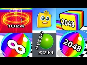 Max Level Ball Run 2048 vs Ball Run Infinity vs Happy Cube 2048 | High Score