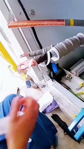 Satisfying High Voltage Cable Termination! #shorts