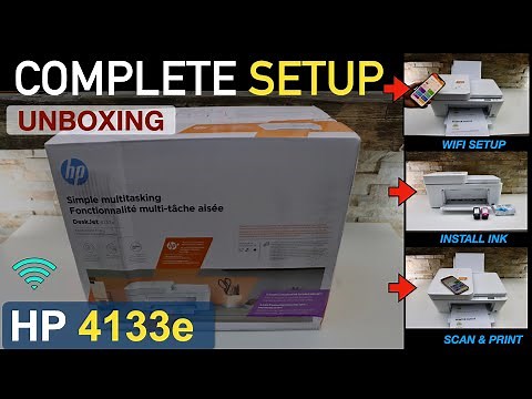 HP DeskJet 4133e Setup, Unboxing, Install Setup Ink, Wireless setup, Copy & Scanning Review.