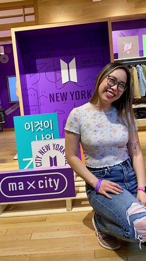 BTS pop up Space of BYS NYC opening day #bts #btsarmy #spaceofbts #btspopupstore #nyc #btsmerchandise #openingday @bts_official_bighit @sukoshimart