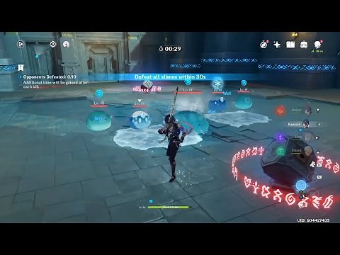 Defeat All Slimes Within 30 seconds In Genshin Impact!