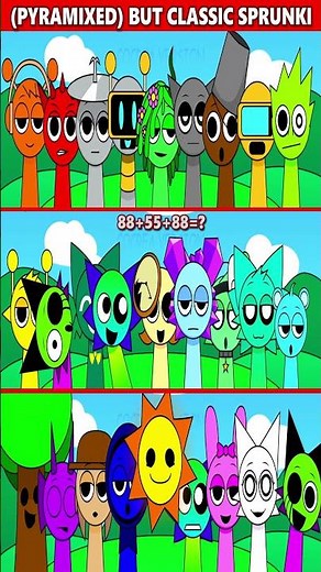 I transfrormed pyramixed sprunki into classic Sprunki !