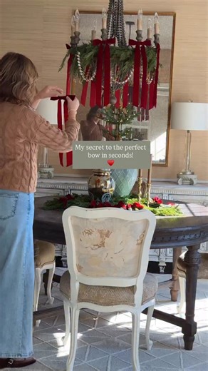 My secret to perfect bows in seconds. A quick pass with my flat iron and those wrinkles are gone! I use the lowest heat setting. Have you tried this? Bows and garland are from @balsamhill. Head to stories for link and use code BHPAMELAD for $50 off $250 and up. #theholidayexperts #balsamhillpartner | Home On Fern Hill