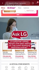 6.7K views · 46 reactions | A customer asked, “What’s the best selling LG Washing Machine online?” Laundry day just got a whole lot simpler! Watch this video to see how the LG Top Load Washing Machine takes the hassle out of cleaning clothes. Say goodbye to complicated settings and hello to effortless laundry! #AskLG #GoodToKnow #LifesGood #LG | LG Global | Facebook