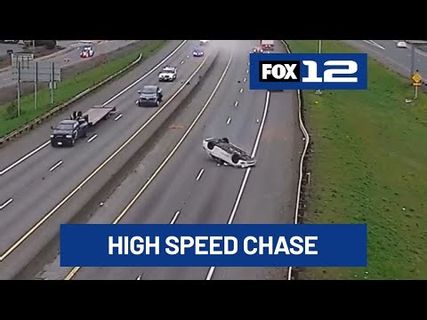 ‘Over 100 mph’: Car overturns in Southwest Washington high-speed chase