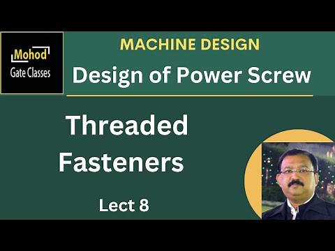 Design of power Screw 08 Threaded Fasteners