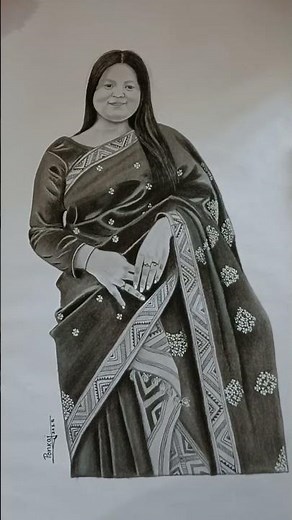 Commission work on A3 size paper. pencil drawing