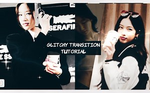 glitchy transition tutorial | Funimate