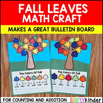 Fall Leaves Bulletin Board, Math Craft Project, Counting, Preschool Kindergarten
