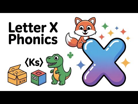 Letter X Phonics for Kids | X Sound Words | Learn Big X and Small x | Bubble Art Kids