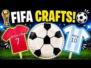 FIFA World Cup Crafts ⚽️| Paper Plate Soccer Ball & Jersey Puppet Craft Ideas | Sports crafts🏆 #fifa