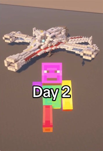 Day 2 I built a space ship! If you want the build it’s on my Patreon link in bio. #minecraft #minecraftbuilding #minecraftdaily #minecraftchallenge #minecraftbuilds
