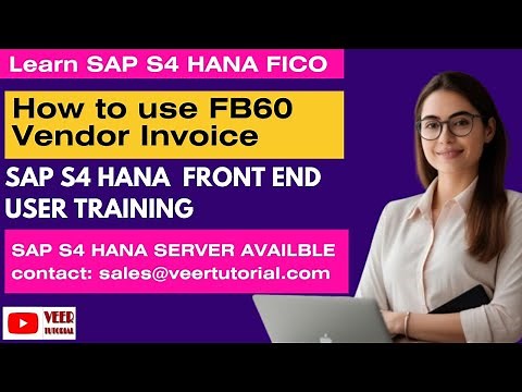 Vendor Invoice | FB60 | SAP S4 HANA | #saps4hana #veertutorial