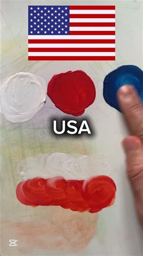 Guess what finally colour of the flag of USA! #colormixing #colormixingmagic #art #mixcoloring