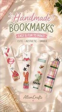 ✨ Handmade Bookmarks DIY 🎀 Easy, Cute & Aesthetic Craft Idea