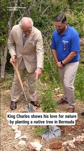 King Charles shows his love for nature by planting a native tree in Bermuda