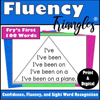 First Grade Reading Passages - Fluency Triangles® Pyramids - Fry First 100 Words