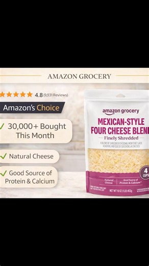 Amazon Grocery Shredded Cheese Review 🧀 Is This 4 Cheese Blend Actually Good?