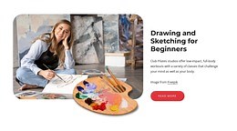 Drawing and sketching for beginners - CSS Template by Nicepage