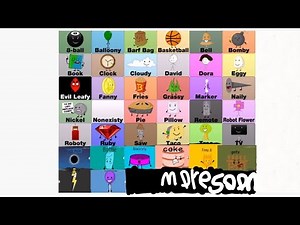 all bfdi characters