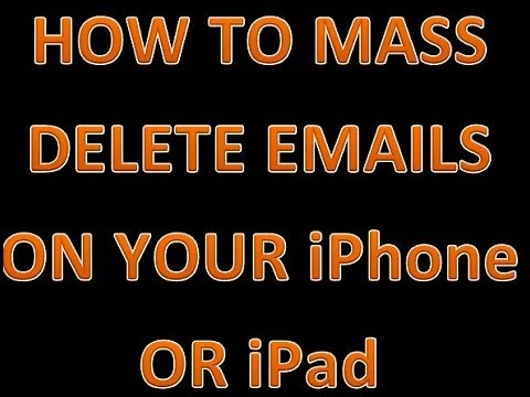 How to MASS delete emails from your iPhone or iPad