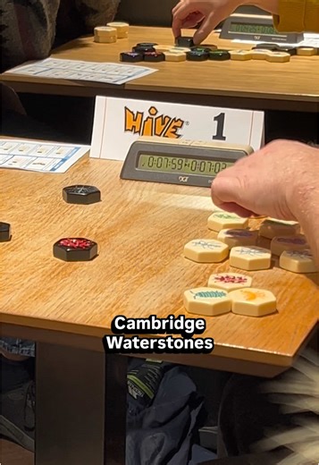 Join us for Hive at Waterstones Cambridge on 13th of February 2026! We’re so happy to be coming back ☺️🐝 Every time we visit, the games are lively, the atmosphere is warm, and people are genuinely curious to learn Hive. Last time it got so busy we almost ran out of Hive sets 🙈 so this year we’re bringing more! 😉 ♟️ 6 pm – Learn to play We’ll go through the rules together, answer questions, and play a few practice games. 🏆 7 pm – Friendly tournament Already know Hive? Come along at 7 pm and j