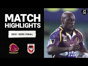 Point-Scoring Frenzy | Broncos v Dragons | 2001 Semi Final | Classic Match Highlights | NRL