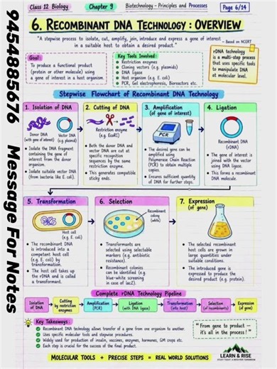 Biotechnology: Principles & Processes One Shot | Class 12 Biology | NEET 2027 | Complete NCERT