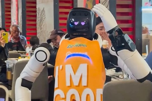 Dancing robot busts a move, and dishes, after going rogue at California hot pot restaurant