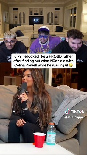 6ix9ine looked like a PROUD father after finding out what N3on did with Celina Powell while he was in jail 😭 #n3on #adinross #6ix9ine