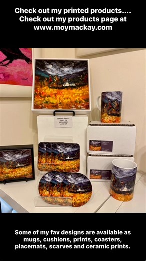 Check out all the lovely products we have available designed from some of my favourite original artworks. #merchandise #artistmerch #felt | Moy Mackay Artist