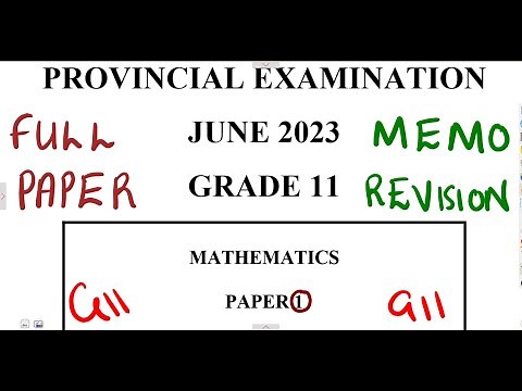 Mathematics Grade 11 JUNE 2023 PAPER 1 MEMO @mathszoneafricanmotives @mathwithlightone