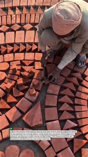 Master Brick Paving by Hand | #Brickwork #PavingArt #ConstructionSkills