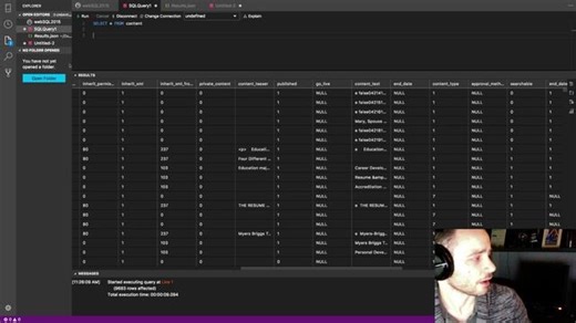 freeCodeCamp.org - 339 - Accessing a DB with Microsoft SQL Operations Studio (P5D8)
